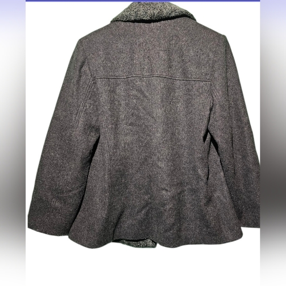 Braetan Charcoal Double-Breasted Pea Coat VGUC Medium 100% Wool 20 PTP - Picture 4 of 4